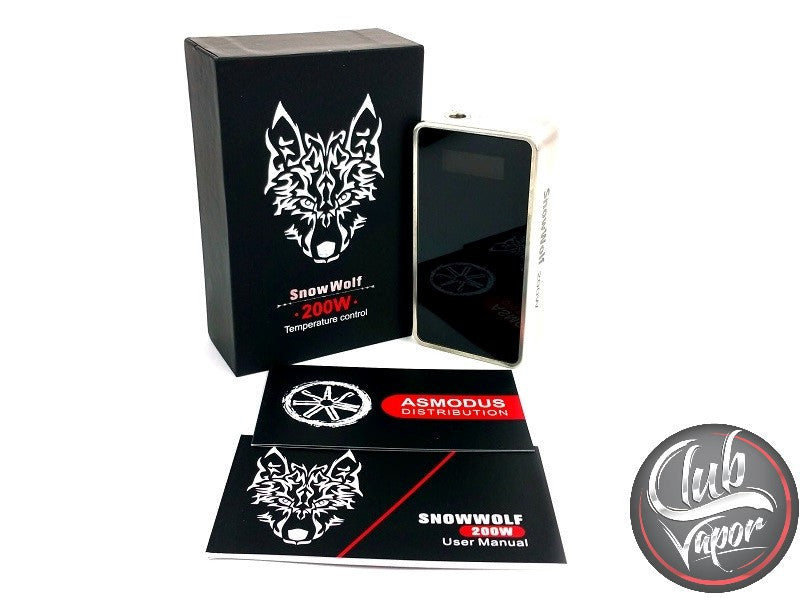 SnowWolf 200W Variable Wattage Box Mod with Temperature Control by Asmodus - Club Vapor USA